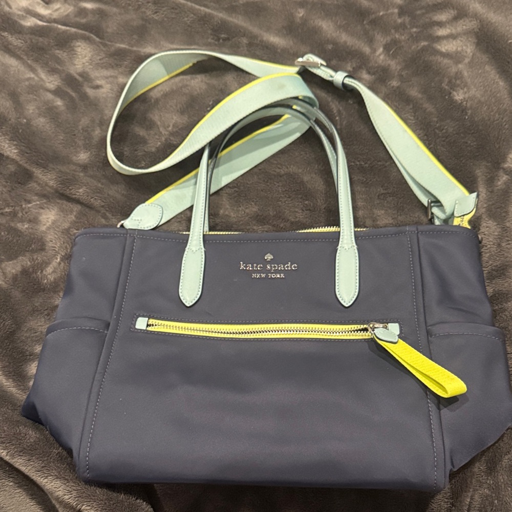Kate Spade Navy and Lime Shoulder Bag